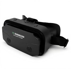 VR Headset for 4.7 to 7 in Phone, Virtual Reality 3D Glasses Smart VR Goggles for Mobile Games Movies, 58.5 to 70.5mm Adjustable IPD, for People with Myopia Up to 600°