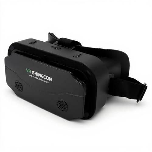 VR Headset for 4.7 to 7 in Phone, Virtual Reality 3D Glasses Smart VR Goggles for Mobile Games Movies, 58.5 to 70.5mm Adjustable IPD, for People with Myopia Up to 600°