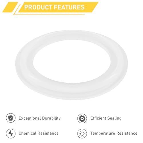 Image of 100PCS 1.5 Inch Tri Clamp Silicone Gaskets for 1.5 inch Tri-Clamp Sanitary Fittings TC O-Ring Seal Gasket