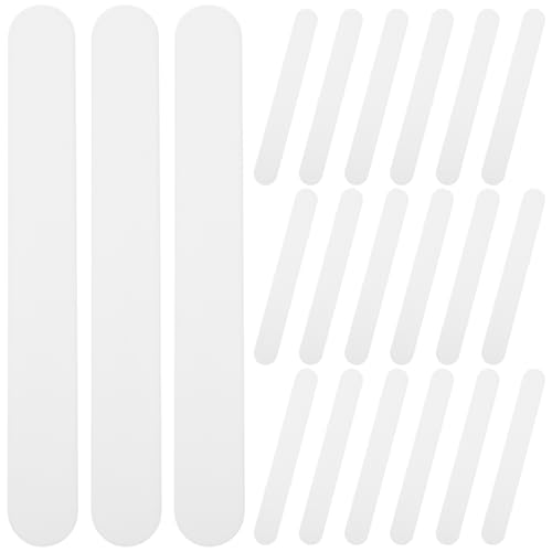 POPETPOP 25 Pack Tongue Depressors, Sturdy Plastic Tongue Scrapers for Oral Cavity Diagnostic, Reusable Flavored Depressors with Smooth Edge for Medical Laboratory Use (White)