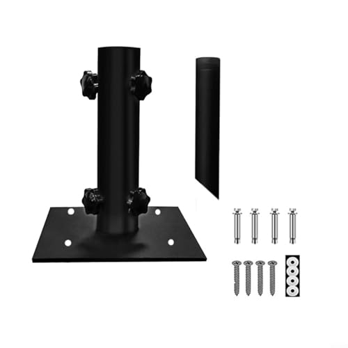 Lastdaytime Adjustable Umbrella Mount Base Kit With Rotary Knobs For Concrete Wooden Decks Lawns