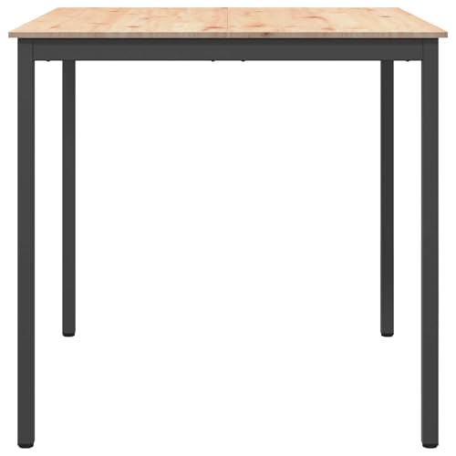 Mesa de bar cuadrada de 110x110 cm de estilo industrial y pino macizo 6