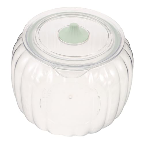 NUOLUX プラスチック製 穀物保存容器 密閉蓋付き 透明食品保存瓶 丸型デザイン キッチン用 ル オートミール保管瓶 食品鮮度保持用