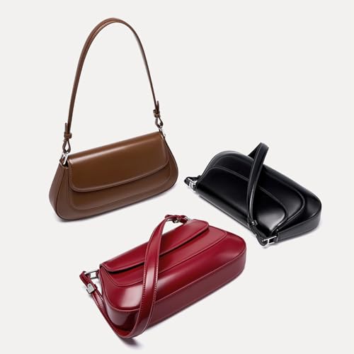 Genuine Leather Crossbody Bag for Women,Stylish & Versatile Shoulder Purse with with 2 Straps,Fits Phone Wallet & Essentials2