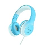 EarFun Kinder Kopfhörer, Kopfhörer Kinder mit Kabel, 85/94dB Lautstärkenbegrenzer, Faltbare, Einstellbar, Stereo Sound, HD-Mikrofon, Audio-Sharing, Over Ear Kinderkopfhörer für Schule/Reise/PC
