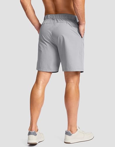 Men's Casual Shorts 7" Lightweight Golf Shorts for Men Stretch with Pockets Quick Dry Breathable Workout Shorts2