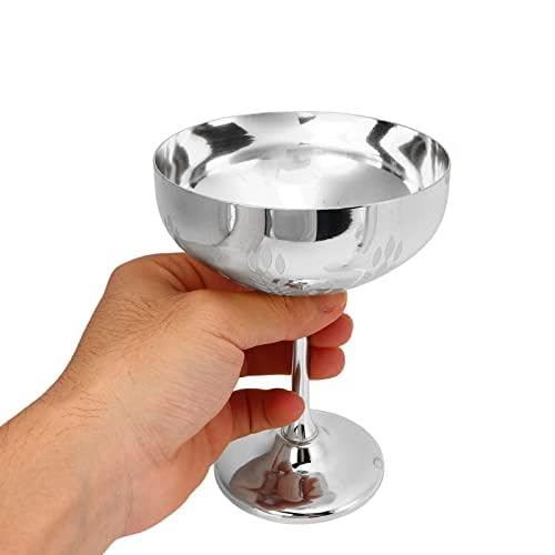 Tasse de vin rouge de fête et gobelet champagne acier inoxydable 304 argent