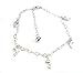 Boowhol Damen 925 Sterling Silber Fu&szlig;kette Fu&szlig;kettchen Armband Armreif Fu&szlig;kettchen mit Anh&auml;nger Heart-shaped Kette Delphin
