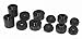 Prothane 6-106-BL Black Body and Cab Mount Bushing Kit - 12 Piece