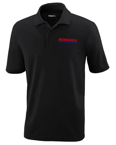 Performance Golf Polo Tees Nebraska Cornhusker State Style B Polyester