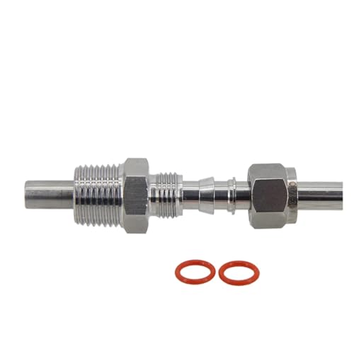 Attrezzatura per la produzione di birra Il raccordo a compressione forato include 2 O-ring in silicone Hardware in acciaio inossidabile 304 Homebrew Attrezzatura per la produzione di birra(B)