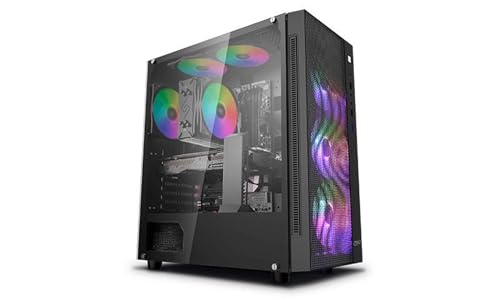 Image of DEEPCOOL MATREXX 55 MESH ADD-RGB 4F Mid-Tower Tempered Glass, Alloy Steel Gaming Cabinet /Computer Case with 4 ARGB Fans Pre-Install, Support Mini-ITX /Micro-ATX /ATX /E-ATX (RGB)