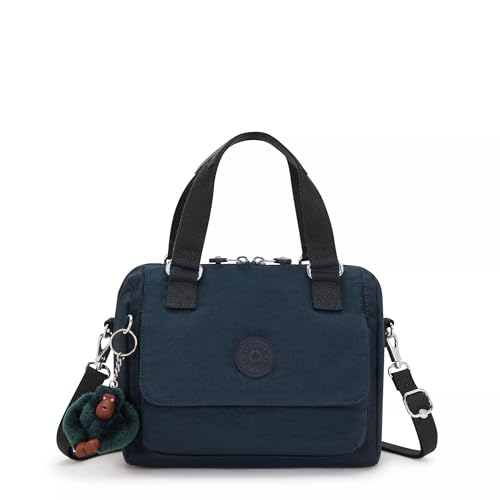 Kipling Sac à main Zeva noir bleu sacoche fourre-tout nylon imperméable multi-poches