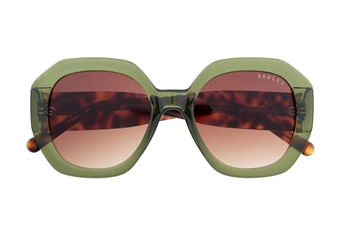 RADLEY London 6522 Womens Trendy Oversized Hexagonal Sunglasses, 53 mm, UV400 Protection, Green/Dark Tort2