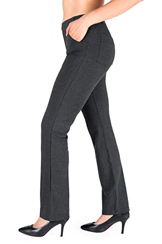 Image of Yogipace,Belt Loops,Women's Petite /Regular /Tall Straight Leg Yoga Dress Pants