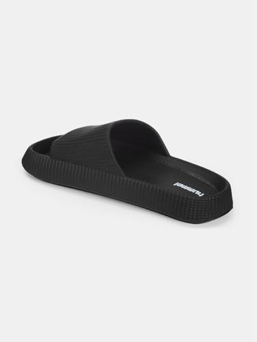 Image of hummel TEXTURE SOFT Men's Classic Ultra Soft Sliders /Slippers with Cushion FootBed for Adult Comfortable & Light Weight Stylish & Waterproof & Everyday Flip Flops & Chappals for Gents /Boys