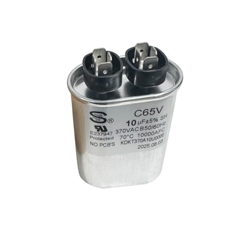 Condensateur C65V 10uF 370 VAC pour la rénovation de moteur droit froid et ventilation