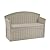 Suncast 50 Gallon Patio Bench with Storage - Decorative Resin Outdoor Patio Bench for Deck, Patio, Garden, Backyard - Ideal for Storing Toys, Cushions, Tools - Taupe ()