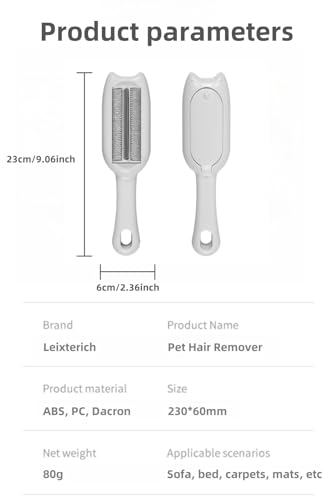 Image of Pet Hair Remover Roller, Reusable Dog & Cat Fur Remover, Portable Lint Rollers Multi-Surface Fur Removal Tool, Cat and Dog Hair Remover for Couch, Carpet, Clothing and Bedding (White)
