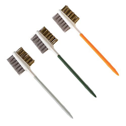 Yardenfun 3 Piezas Cepillo para Limpieza de Cocina Herramienta Multiusos para Estufas y Extractores Cerdas Resistentes para Quitar y Grasas con Colores Verde Naranja y Blanco