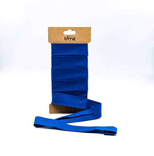 Trimz Poly Cotton Bias Binding, Royal, 25mm x 5m