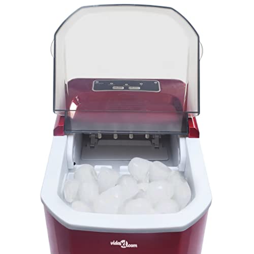 vidaXL Eiswürfelbereiter Eiswürfelmaschine Eiscrasher Eismaschine Eiswürfel Ice Maker EIS Maschine Icemaker Rot 1,4L 15kg/24h – Bild 7