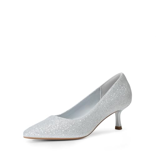DREAM PAIRS Women's Pumps Closed Toe Pointed Toe Kitten Heels for...