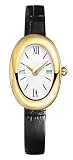 MASTOP Bracelet Watch for Women - Elegant 24mm Oval Dial Bangle Watch - Gold Jewelry Style Quartz Wristwatch - Gift for Her (Black A)