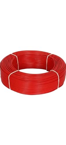 Image of Red Copper Core Electrical Wire, PVC Insulated, Flexible House Wiring Cable, Coil (red, 4)
