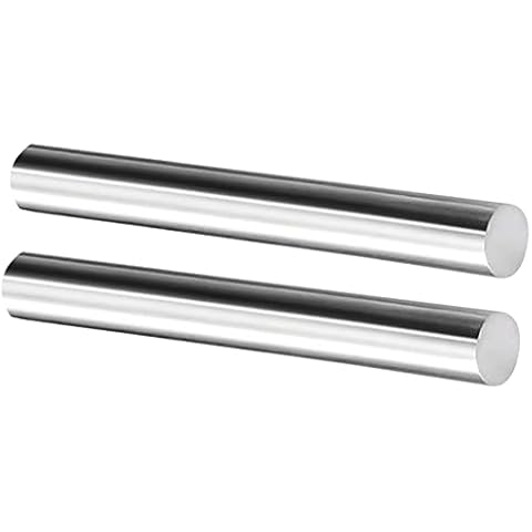 Eoiips 3/4" Diameter 304 Stainless Steel Round Rod Solid Rod 10" in Length, for DIY Metal Craft & Metal Working Hobbies, 2pcs Cover