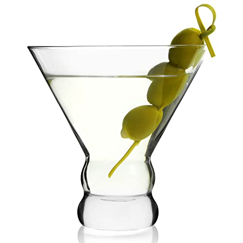 Martini Glasses Set Of 4 (9.5 Oz) – Cocktail Glasses For Any Drink – Elegant Cocktail Glasses For Hosting Parties – Hand-Blown Crystal Martini Glasses – Give A Fancy Martini Set Gift #TOP4
