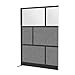 FSE 373-MW-5370-XCGB Modular Wall Room Divider System - Black Frame - 53
