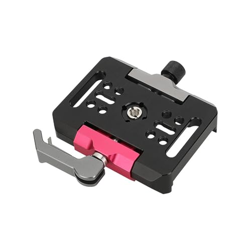 Placa de liberación rápida de aleación de aluminio, abrazadera de montaje de diseño doble estándar para trípodes de cámara, uso resistente