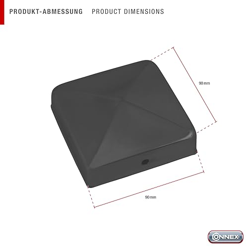 Miniatura 2 de Connex Hv4327 - Tapa Para Postes Y Vallas 90 X 90 Mm, Galvanizada , Color Negro