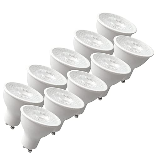 Pack 10x Bombilla LED GU10 de 7W. Color a elegir entre 3000k, 4000k y 6000k con 560 Lumenes. Foco LED No regulable con ángulo de apertura de 38º. Lampara dicroica SMD (6000K)