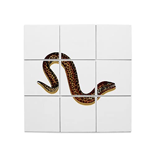 Carreaux céramique couleuvre léopard tableau mural céramique 9 pièces pour décoration vintage