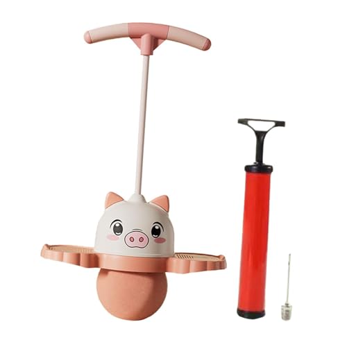 Pelota de salto Pogo for niños con mango antideslizante, palo de salto de altura for ejercicios de fitness en interiores, color rosa(Pink)