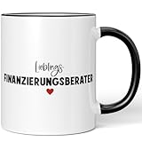 JUNIWORDS Tasse, Lieblings-Finanzierungsberater, Schwarz (7748228)