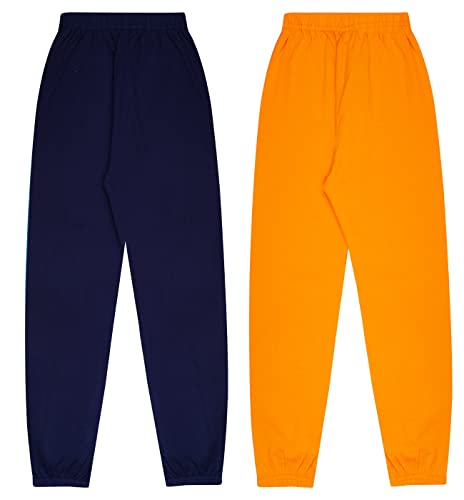 Image of KYDA KIDS Boy's Regular Fit Mid Rise 100% Cotton Track Pant - (Pack of 2)