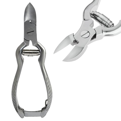 YNR England Nail Cutters – 5.5" Ingrown Nail Clippers | Surgical-Grade Stainless Steel, Wide-Angle Curved Blades Barrel Spring & Locking Mechanism | Professional Manicure & Pedicure Thick Nails