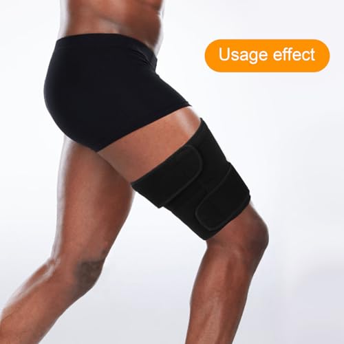 Faja deportiva ajustable para muslo Ciieeo con soporte interior miniatura 3