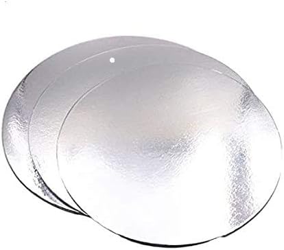 SMARTBUYER 9 Inch Silver Round Cake Base - Pack of 10