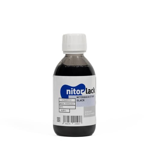 Tinte NEGRO para Madera, Tinte al Agua para Guitarra, Aplicación Manual con Esponja