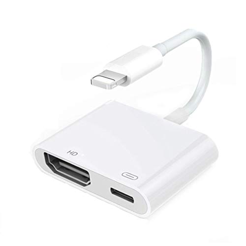 【2021新型 電源不要】 iPhone用 HDMI 変換アダプター Lightning用 hdmi ケーブル ライトニング digital avアダプタ ユーチューブをテレビで見る HD1080P 設定不要 大画面 簡単接続 音声同期出力 最新iOS14対応
