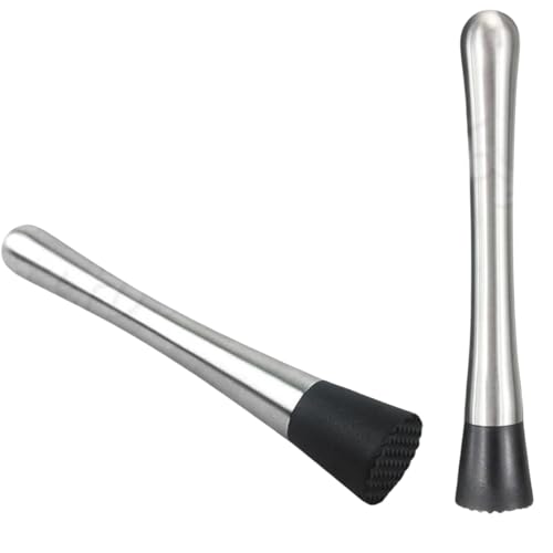 Socador Macerador 20cm Para Caipirinha De Inox Grande Drinques E Coquetéis Bartender Amassador De Fr