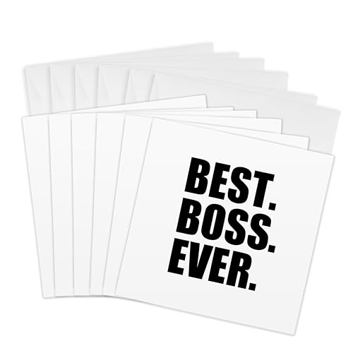 Carte de voeux humour pour le chef et cadeau rigolo de bureau en lot de 6 cartes texte noir