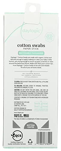 Daylogic, Organic Paper Cotton Swabs, 500 Count image 4
