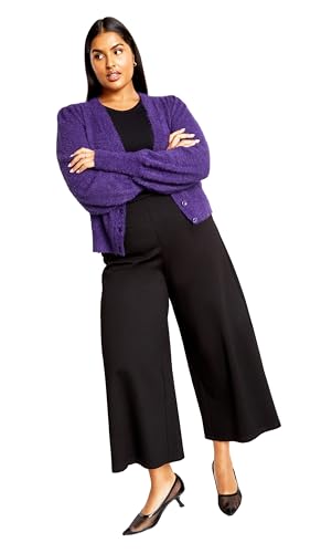 Image of City Chic Women's Plus Size Cardi Fluffy Button