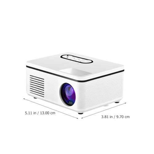 Projecteur portable mini LED blanc en PVC pour cinéma maison