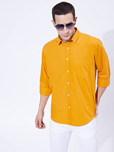 Image of Ben Martin Men's Cotton Regular Collar Shirt with Chest Pocket || Classic Collar, Slim Fit, Casual & Formal Wear || Soft & Breathable Fabric || Full Sleeve Shirt for Men